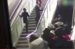 Crowded escalator in China shopping mall abruptly changes direction - 5