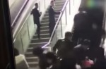 Crowded escalator in China shopping mall abruptly changes direction - 6