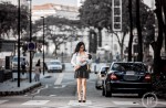 Woman breastfeeds baby at Raffles Place - 2