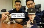 Handsome cop of anti-crime standee in new shop theft prevention video - 1