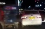 Child flung out of car in China as driver makes sharp turn - 11