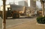 2 construction companies battle each other with bulldozers in China - 5