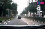 Boy riding scooter recklessly nearly hit by car in Sengkang - 1