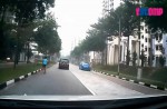 Boy riding scooter recklessly nearly hit by car in Sengkang - 2