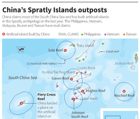 China begins operation of lighthouse on artificial island in S China Sea