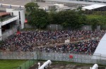 People cross Causeway by foot in massive traffic jam - 12