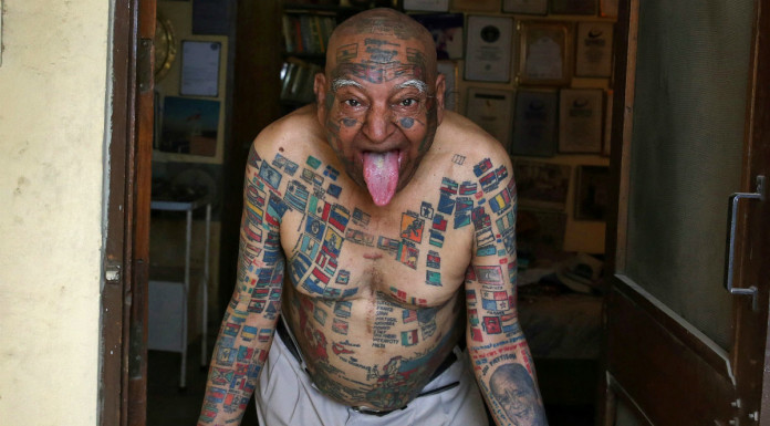 For world records, Indian man removes teeth and gets over 500 tattoos