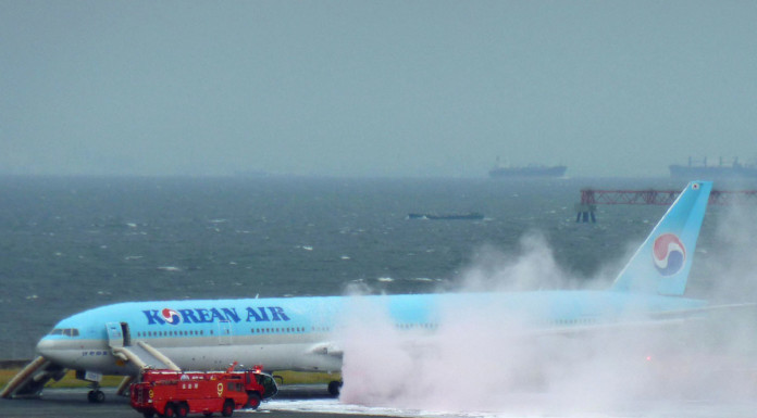 Korean Air evacuates plane at Japan's Haneda airport after engine smoke