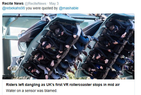 Roller-coaster riders stranded upside down in mid air after malfunction