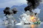 Illegal fishing vessels destroyed by Indonesian navy - 13