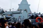 Stealth warship docks at VivoCity  - 2