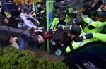 Hundreds of protestors clash with police over Sewol ferry disaster - 0