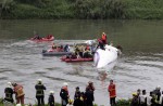 TransAsia Airways plane with 58 onboard lands in Taipei river - 47