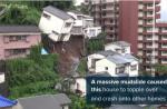 House smashes into pieces after toppling onto another in Japan  - 1