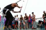 People test strength of glass bridge in China with sledgehammers - 9