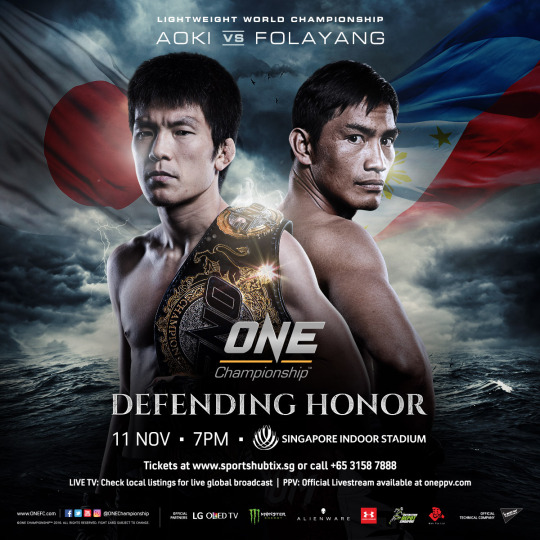 Featherweight Title Fight Added to Stacked ONE: DEFENDING HONOR Card in Singapore