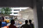 Crane crashes and uproots pedestrian shelter at Bt Batok - 18