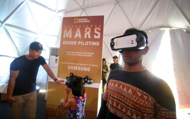 The VR gear allows users to try simulated missions on Mars