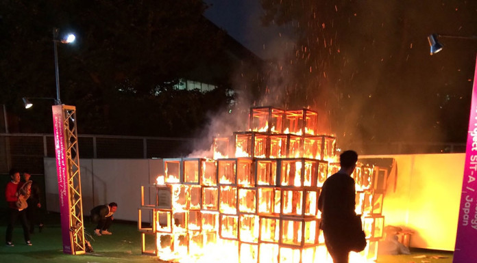 Boy killed in freak fire at Tokyo art event