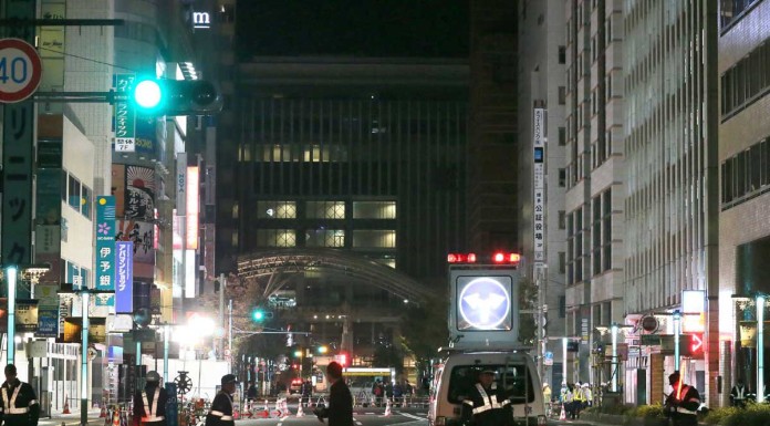 Repaired Fukuoka sinkhole sinks again
