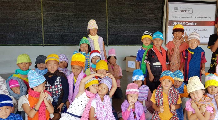 Singapore group knits 2,500 pieces of winter wear for underprivileged children in Thailand