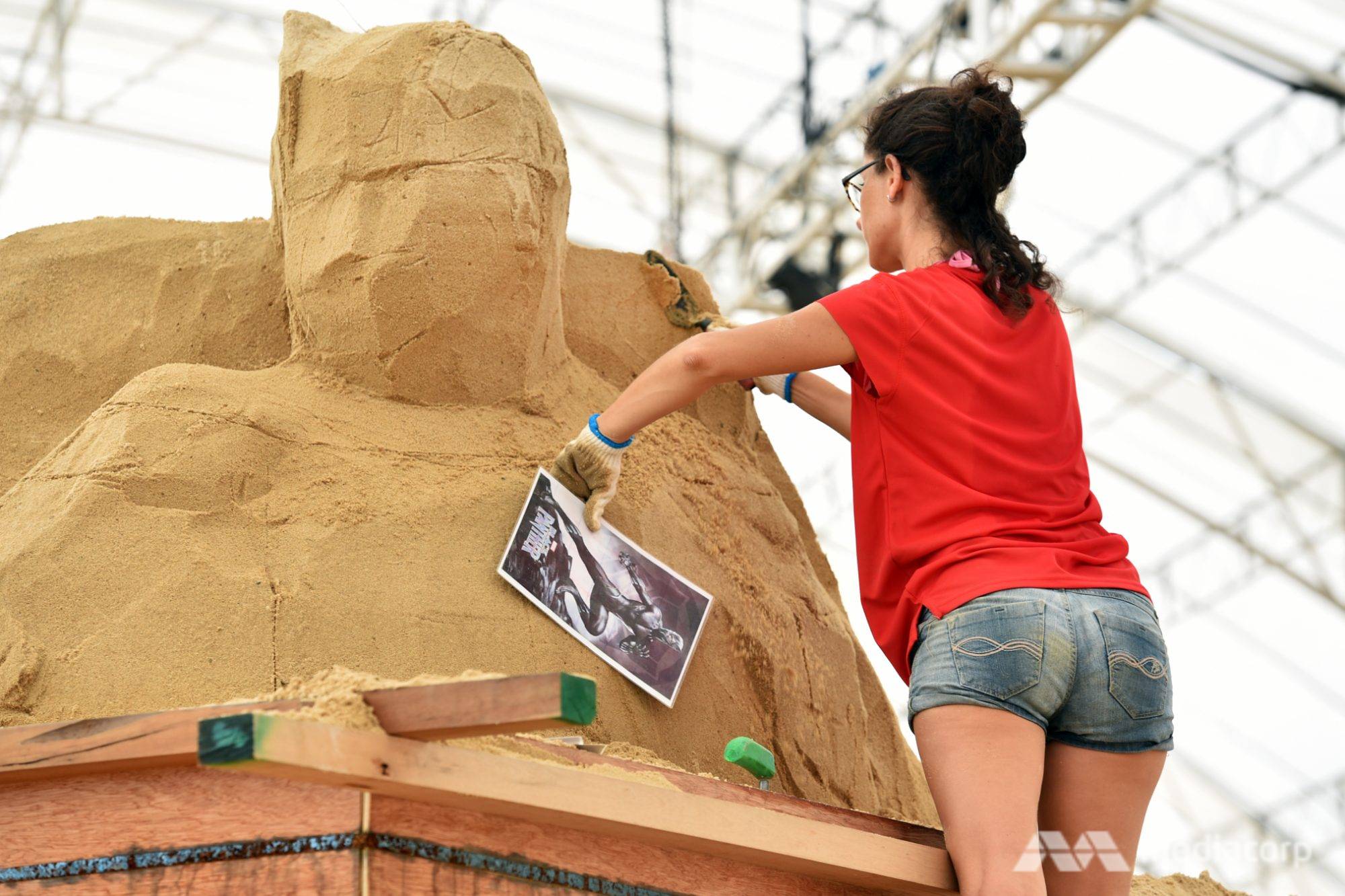 Sentosa Sandsation - Michela Ciappini working on Black Panther