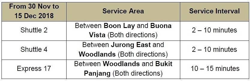 SMRT early closure shuttle bus 2
