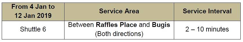 SMRT early closure shuttle bus 3