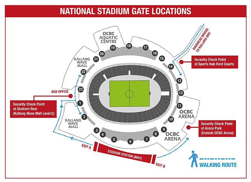 BTS stadium walking route