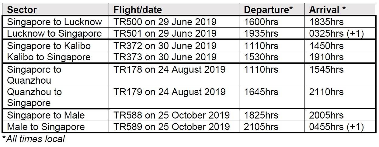 Scoot suspends flights to 4 cities