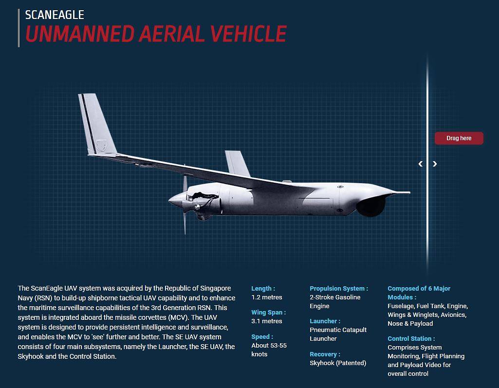 Republic of Singapore Navy ScanEagle unmanned aerial vehicle