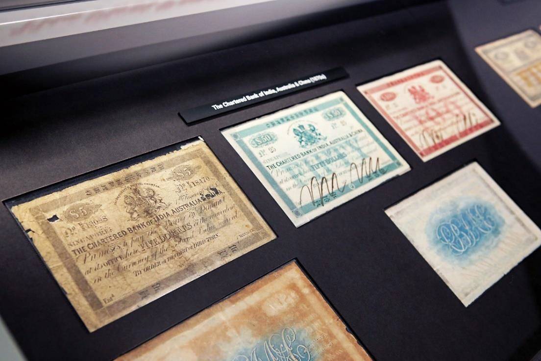 currency on display