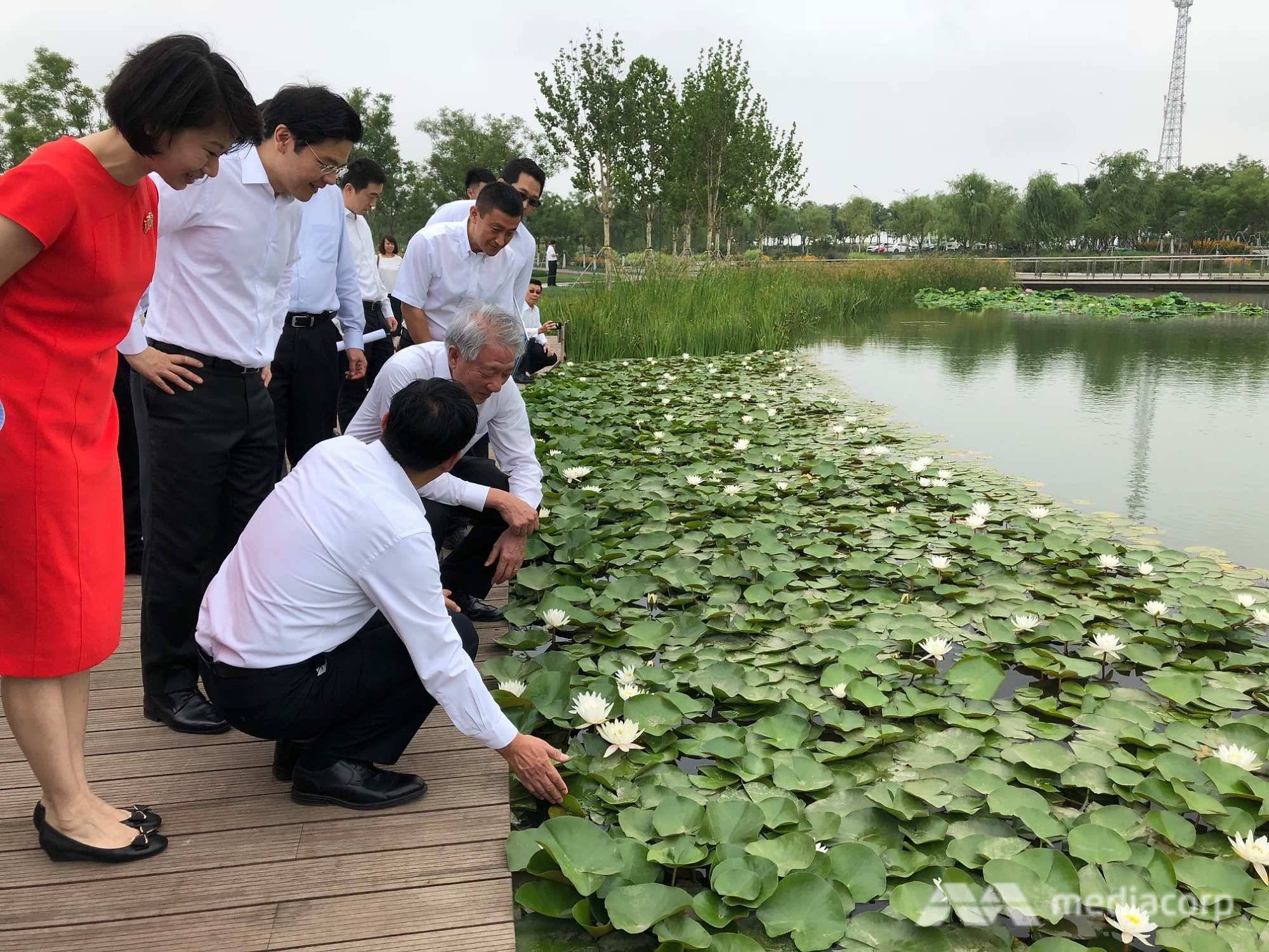 Teo Chee Hean and Lawrence Wong visit Tianjin Eco-City