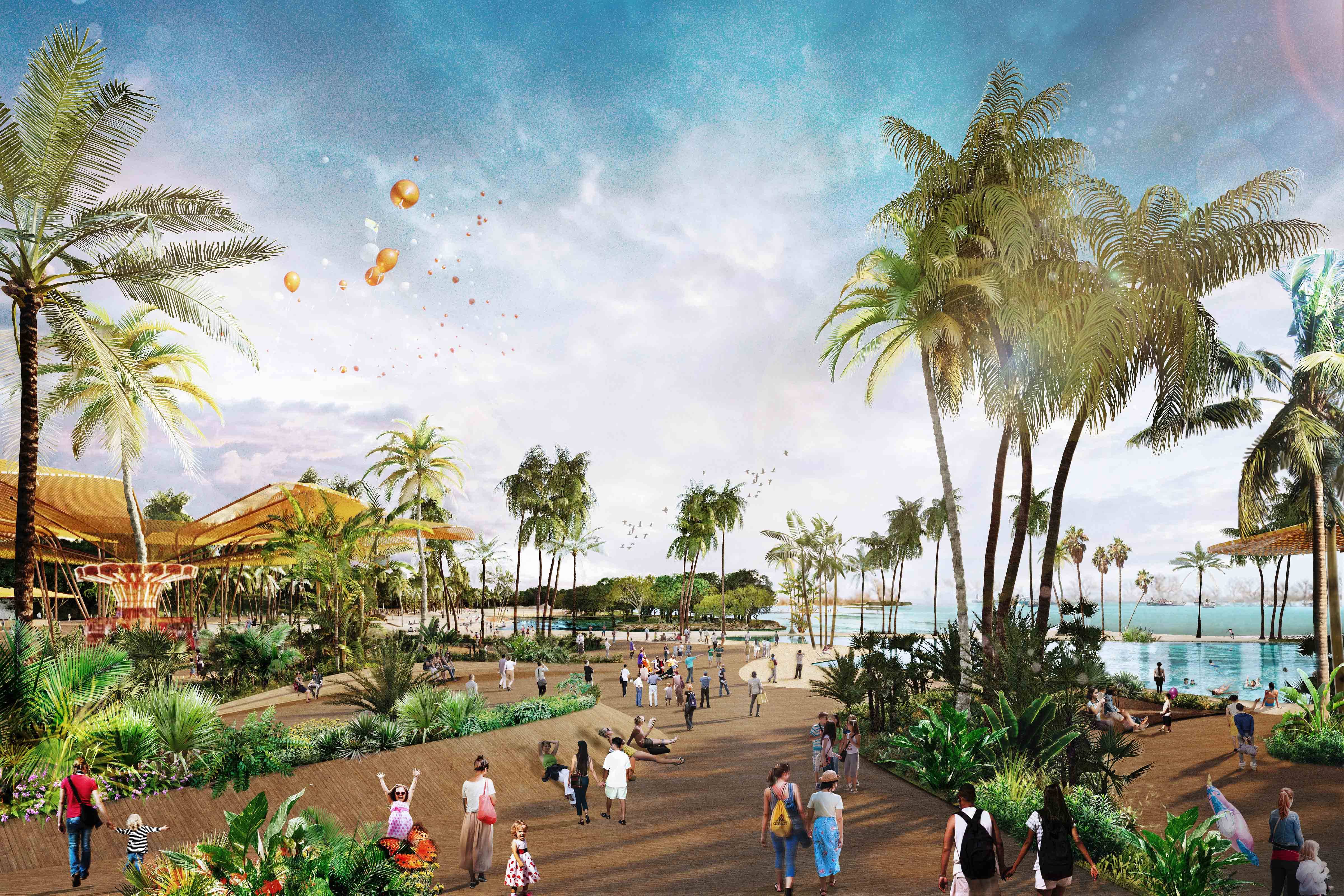 Artist’s impression of a rejuvenated beachfront
