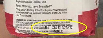 back of king arthur flour pack