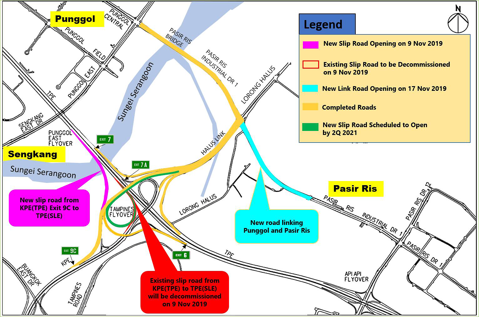 New link road connecting Pasir Ris and Punggol towns from Nov 17 ...