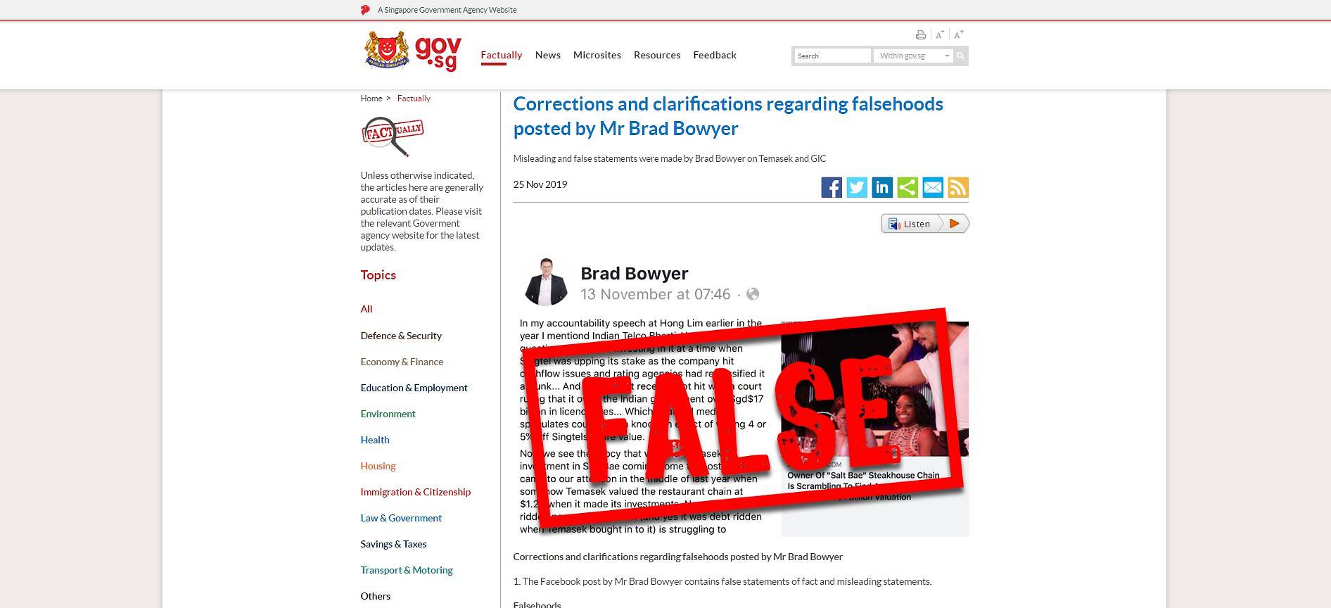 factually corrections pofma