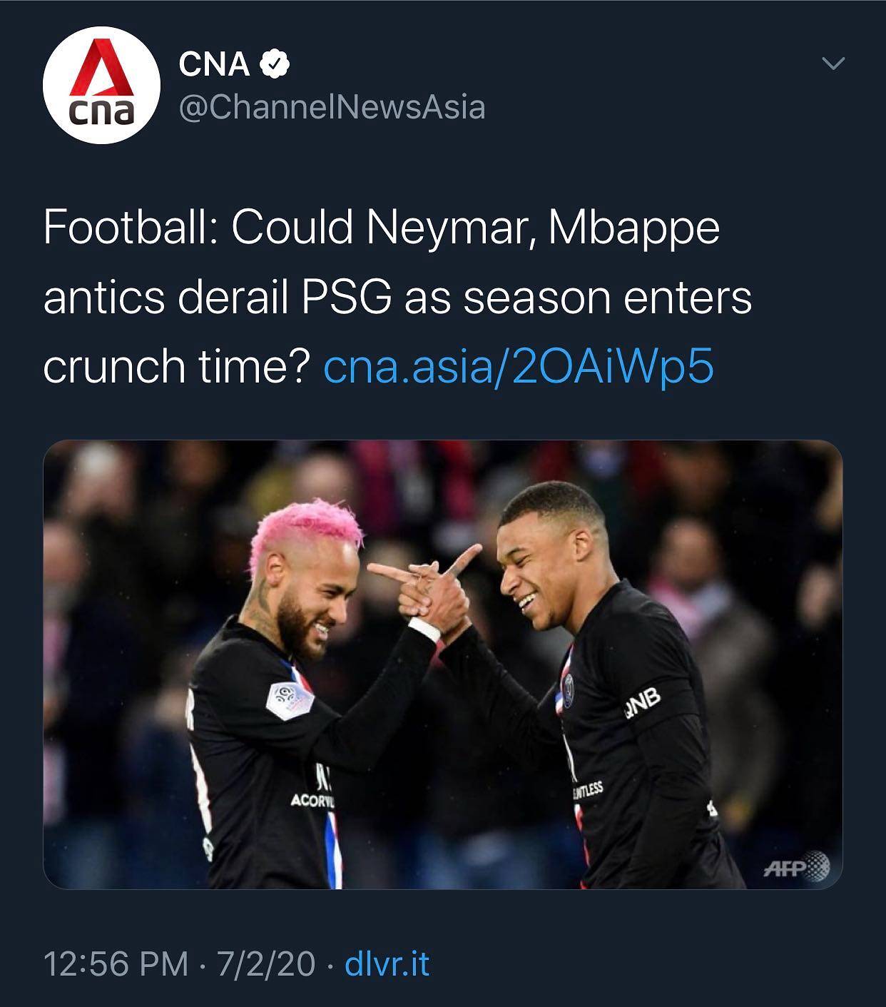 football neymar cna tweet