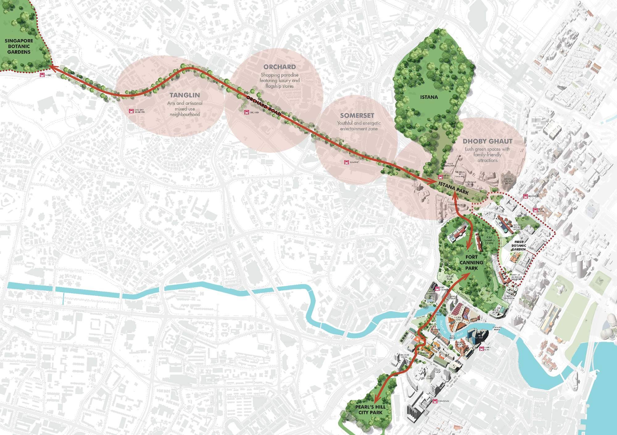 URA map of green connection