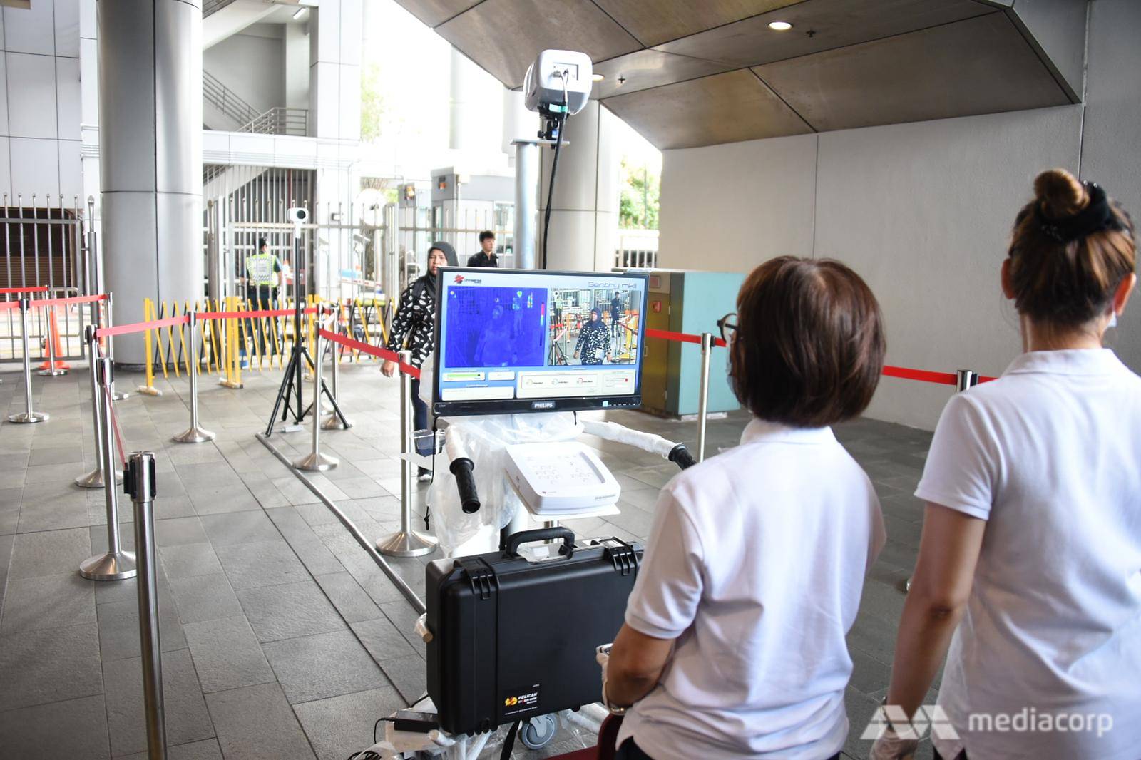 ICA officers at a checkpoint