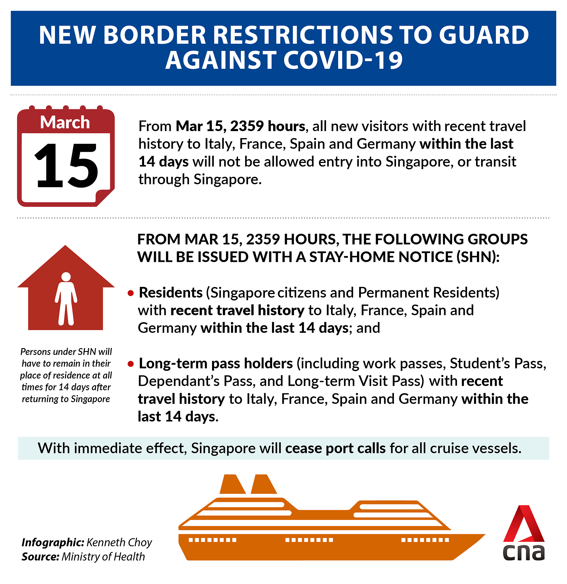 covid-19 - singapore introduces new travel restrictions