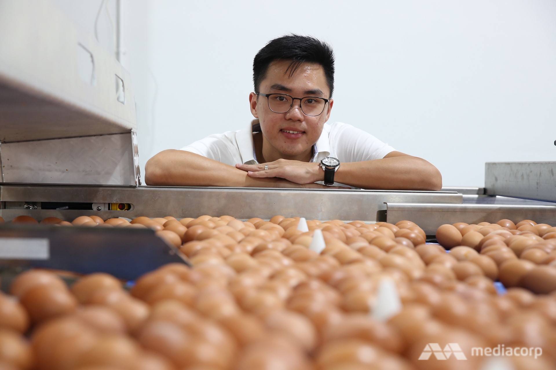 Mr Edvan Lim, director of egg producer Chew’s Agriculture