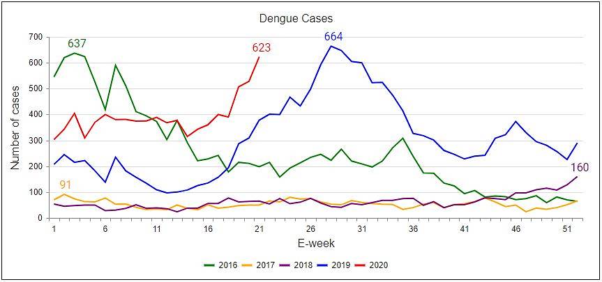 Singapore dengue cases May 28, 2020