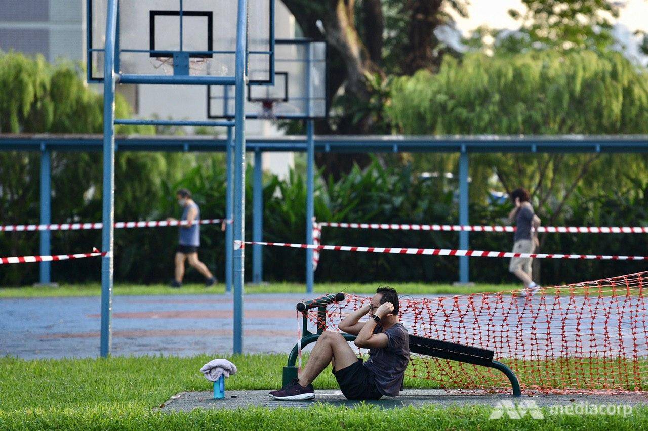 Singapore Phase 2 people exercising in Toa Payoh