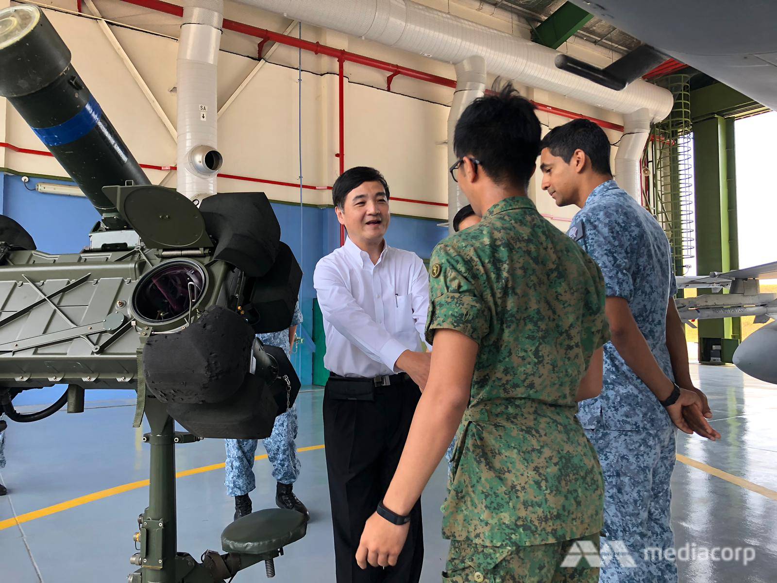 Heng Chee How visits air defence exercise at Changi Air Base