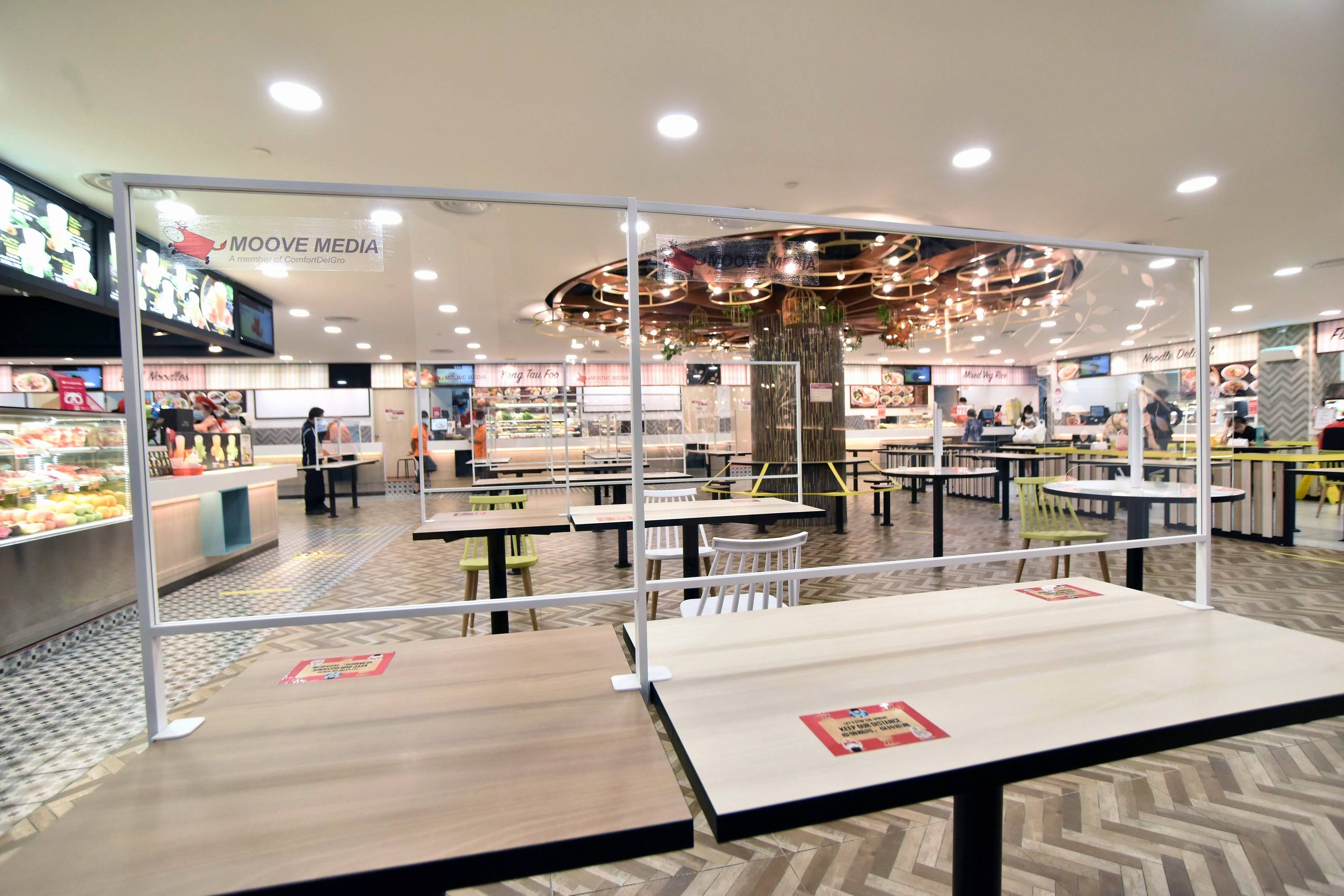 V-Shields will be trialled at the Thomson Plaza Koufu food court