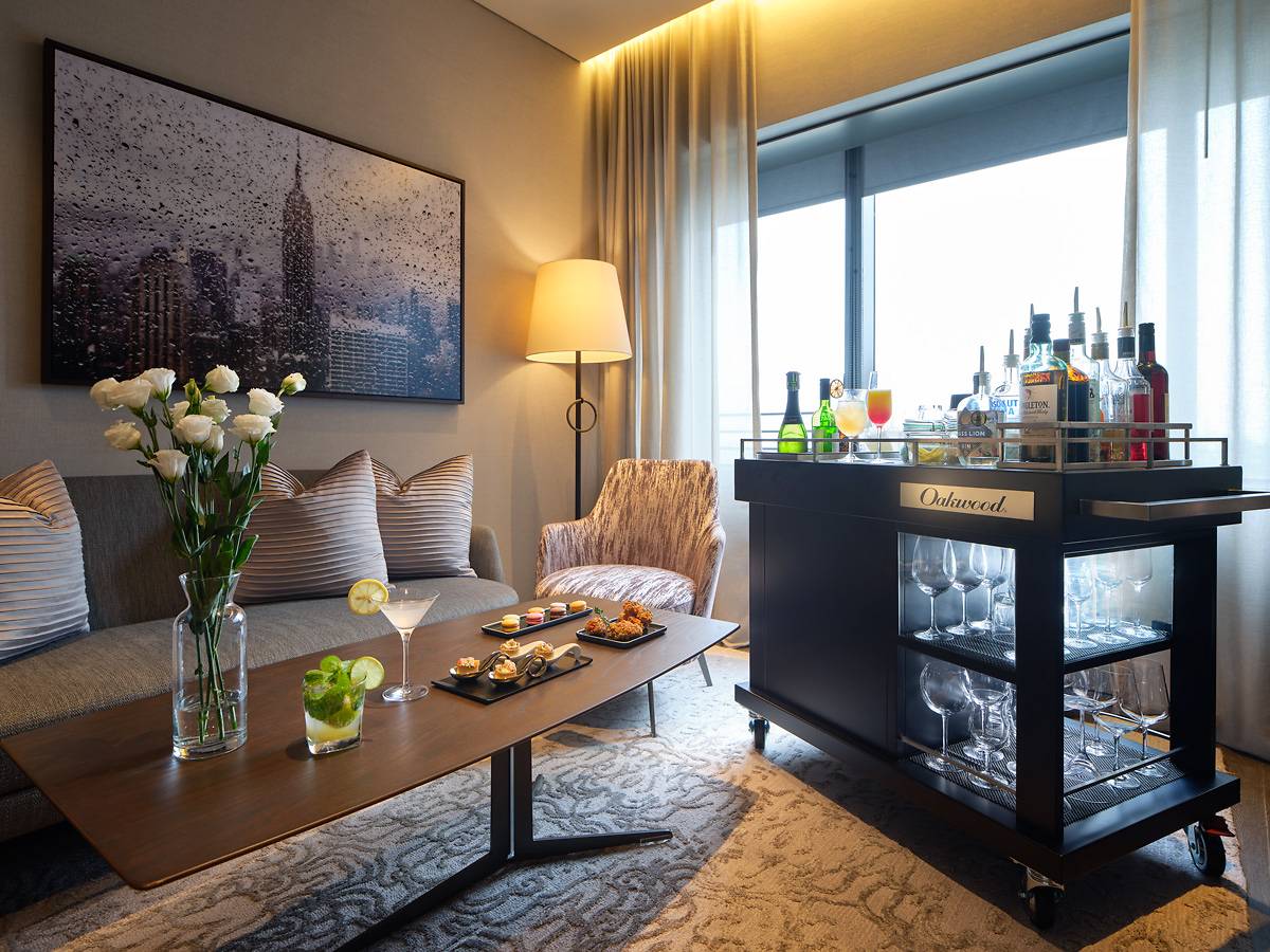 Oakwood Premier AMTD Singapore's mobile bar