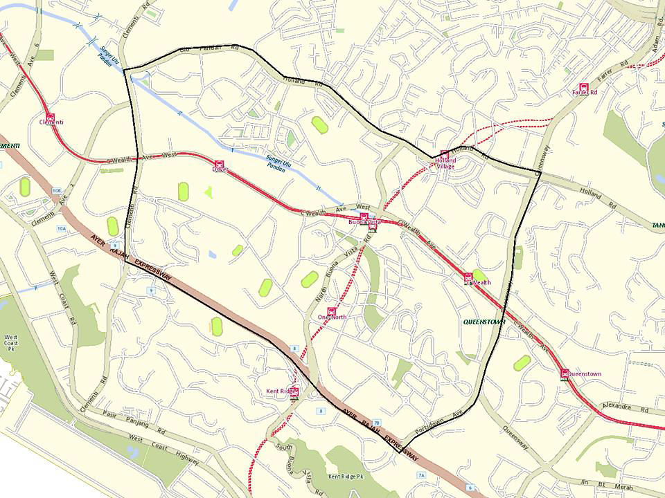 Map of the Special Event Area around The Star Vista